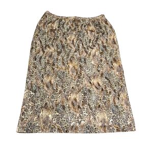 Lily And Taylor Newyork And Paris Vintage Leopard Print Pencil Skirt 18